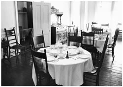 Dining room at the Thomas Wolfe Memorial