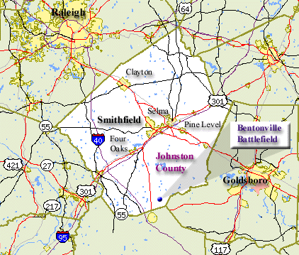 Johnston County Map