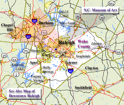 Map Of Wake County Nc Wake County Map